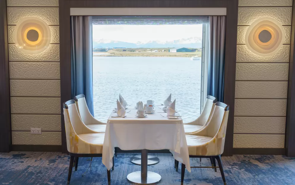 Quark Expeditions, Ocean Explorer Main Dining Room 10 ©Quark Expeditions.jpg