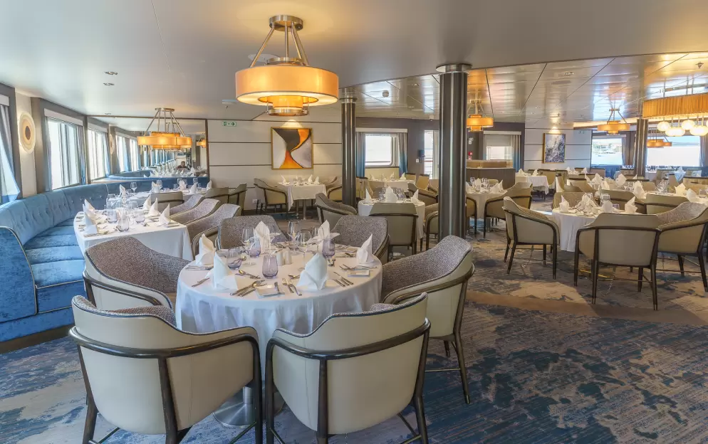 Quark Expeditions, Ocean Explorer Main Dining Room 2 ©Quark Expeditions.jpg