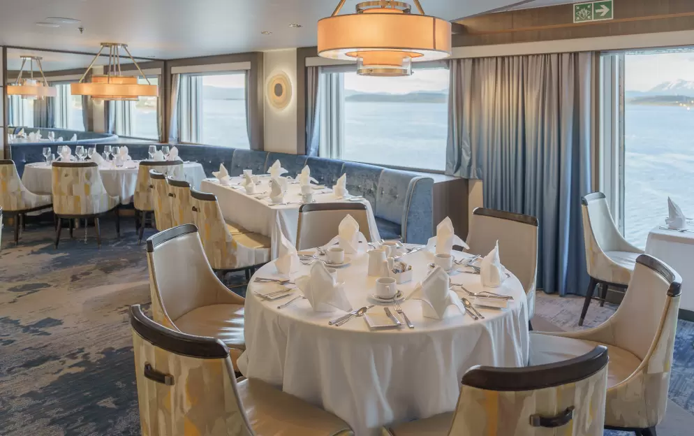 Quark Expeditions, Ocean Explorer Main Dining Room 3 ©Quark Expeditions.jpg
