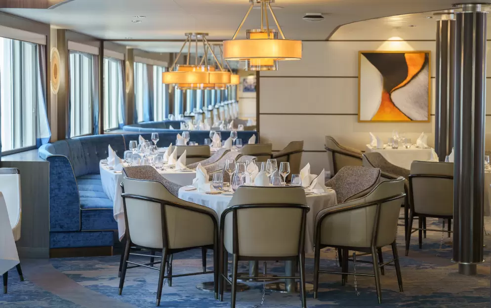 Quark Expeditions, Ocean Explorer Main Dining Room 6 ©Quark Expeditions.jpg