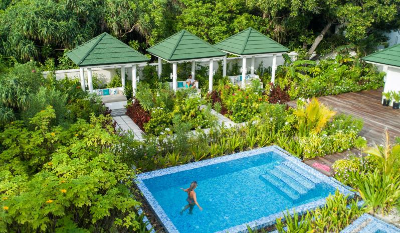 Spa Plunge pools at Siyam World in the Maldives